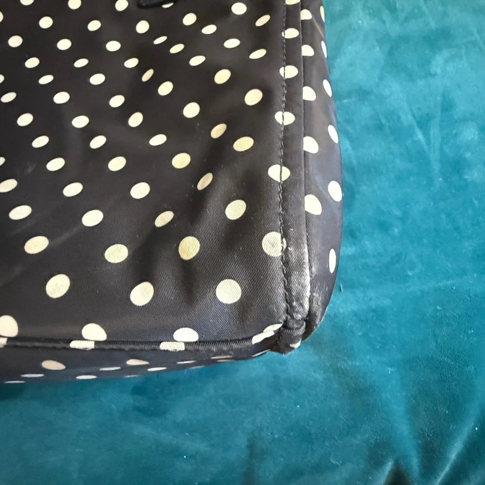 Kate Spade New York Polka Dot Nylon Tote Bag‎ Black White